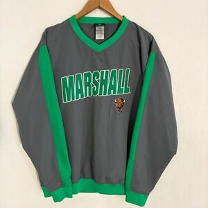 Marshall Thundering Herd Knights Apparel Windbreaker Mens M Embroidered Pullover